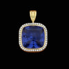 Estate 53.20 ct Tanzanite Sugarloaf & Diamond Pendant 15767