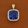 Estate 53.20 ct Tanzanite Sugarloaf & Diamond Pendant 15767