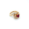 Vintage Ruby & Diamond 14K Yellow/White Gold Ring