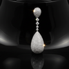 High End 12.68cttw Diamond 18Kt White Gold Dangle Earring