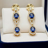 Beverly K Sapphire, Diamond and 14K Yellow Gold Dangle Earrings