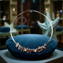  Designer Diamond and Ruby 14K White Gold Slide Necklace