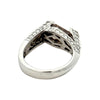 Designer MK Natural Fancy Cognac and White Diamond 18Kt White Gold Ring