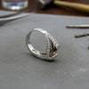 Designer MK Natural Fancy Cognac and White Diamond 18Kt White Gold Ring