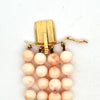 Circa 1960's Italian Angel Skin Coral and Turquoise 14kt. Yellow Gold Bracelet