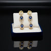 Beverly K Sapphire, Diamond and 14K Yellow Gold Dangle Earrings