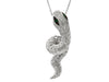 Effy Diamond, Emerald and 14K White Gold Snake Necklace