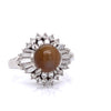 Cat's Eye Chrysoberyl & Diamond Platinum Ring