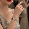 Art Deco Diamond and Burma Sapphire Platinum Watch