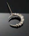 Victorian Crescent Moon 6.00 cttw Diamond Platinum/18K Yellow Gold Brooch