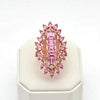 6.50cttw Pink Sapphire and Diamond 14K Rose Gold Ring