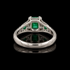 Estate Emerald & Diamond Platinum Ring