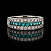Estate Paraiba & Diamond Platinum Ring