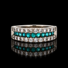 Estate Paraiba & Diamond Platinum Ring
