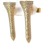The Champion .58 cttw Diamond Yellow Gold Golf Tee Earrings 15446