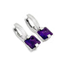 Italian Designer 3.80cttw Amethyst and 18Kt White Gold Earrings