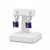 Italian Designer 3.80cttw Amethyst and 18Kt White Gold Earrings