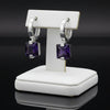 Italian Designer 3.80cttw Amethyst and 18Kt White Gold Earrings