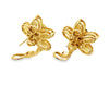 Italian Citrine, Sapphire Floral 18Kt Yellow Gold Earring
