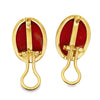 Italian Coral and 18Kt Yellow Gold Earrings