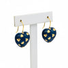 Italian Designer Valentini Blue Enamel and 18Kt Yellow Gold Earrings