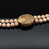 Circa 1960's Italian Angel Skin Coral and Turquoise 14kt. Yellow Gold Necklace