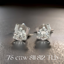  Diamond Dealer Retirement Event Champagne 0.75 cttw Round Brilliant Cut Diamond Stud Earrings 15579