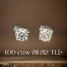 Diamond Dealer Retirement Event Champagne 1.00 cttw Round Brilliant Cut Diamond Stud Earrings 15590