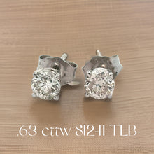  Diamond Dealer Retirement Event Champagne 0.63 cttw Round Brilliant Cut Diamond Stud Earrings 15578