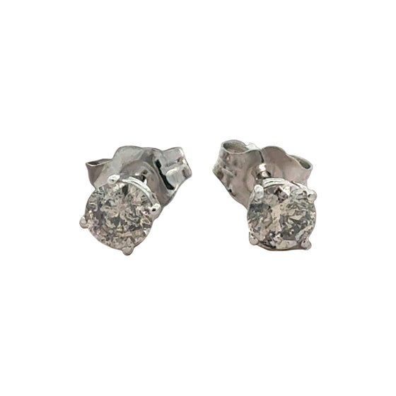 Champagne 0.50 cttw Round Brilliant Cut Diamond Stud Earrings