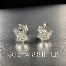  Diamond Dealer Retirement Event Champagne 0.50 cttw Round Brilliant Cut Diamond Stud Earrings 15573