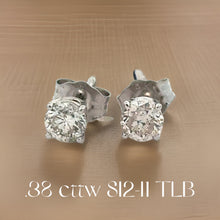  Diamond Dealer Retirement Event Champagne 0.38 cttw Round Brilliant Cut Diamond Stud Earrings 15571