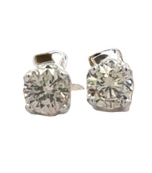 Champagne 0.25 cttw Round Brilliant Cut Diamond Stud Earrings