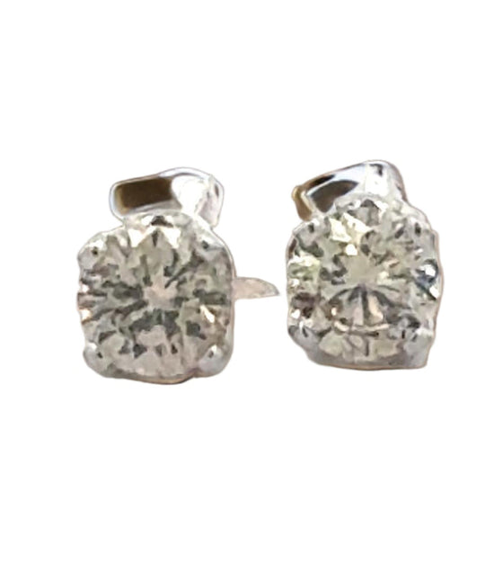 Champagne 0.25 cttw Round Brilliant Cut Diamond Stud Earrings