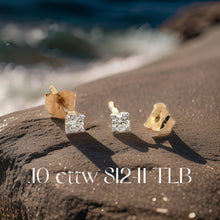  Diamond Dealer Retirement Event Champagne 0.10 cttw Round Brilliant Cut Diamond Stud Earrings 15562