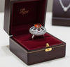 Zydo 5.10 ct Orange Sapphire and Diamond 18K White Gold Ring