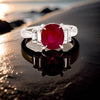 Ruby and Diamond Platinum Ring