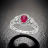 Effy Ruby, Diamond and 18K White Gold Ring