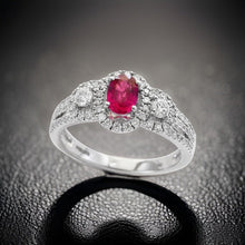  Effy Ruby, Diamond and 18K White Gold Ring
