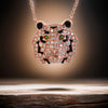 Effy Diamond, Tsavorite, Black Enamel and 14K Rose Gold Tiger Necklace