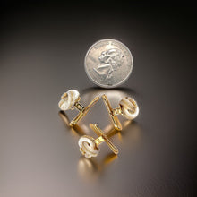  Estate Designer Gero MOP & Diamond Set Of 3 Shirts Studs 13902