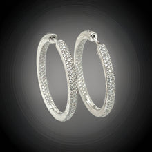 Designer Arato Of Italy 3.20 cttw Diamond In/Out Hoop Earrings 13685
