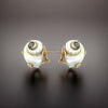 Mazza Mother of Pearl and 14K Yellow Gold Shell Earrings