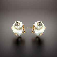  Mazza Mother of Pearl and 14K Yellow Gold Shell Earrings