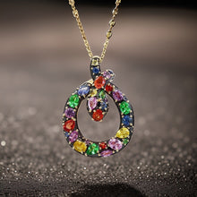  Effy Multicolor Sapphire, Tsavorite and 14K White Gold Snake Necklace