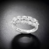 Effy Diamond and 14K White Gold Three Row Ring