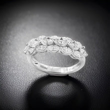  Effy Diamond and 14K White Gold Three Row Ring