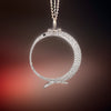 Italian Designer Porrati Diamond and 18K White Gold Pendant