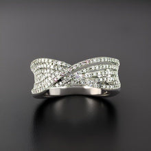  Effy Diamond and 14K White Gold Interlock Ring