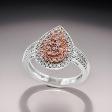  Effy Pink and White Diamond and 14K White and Rose Gold Ring